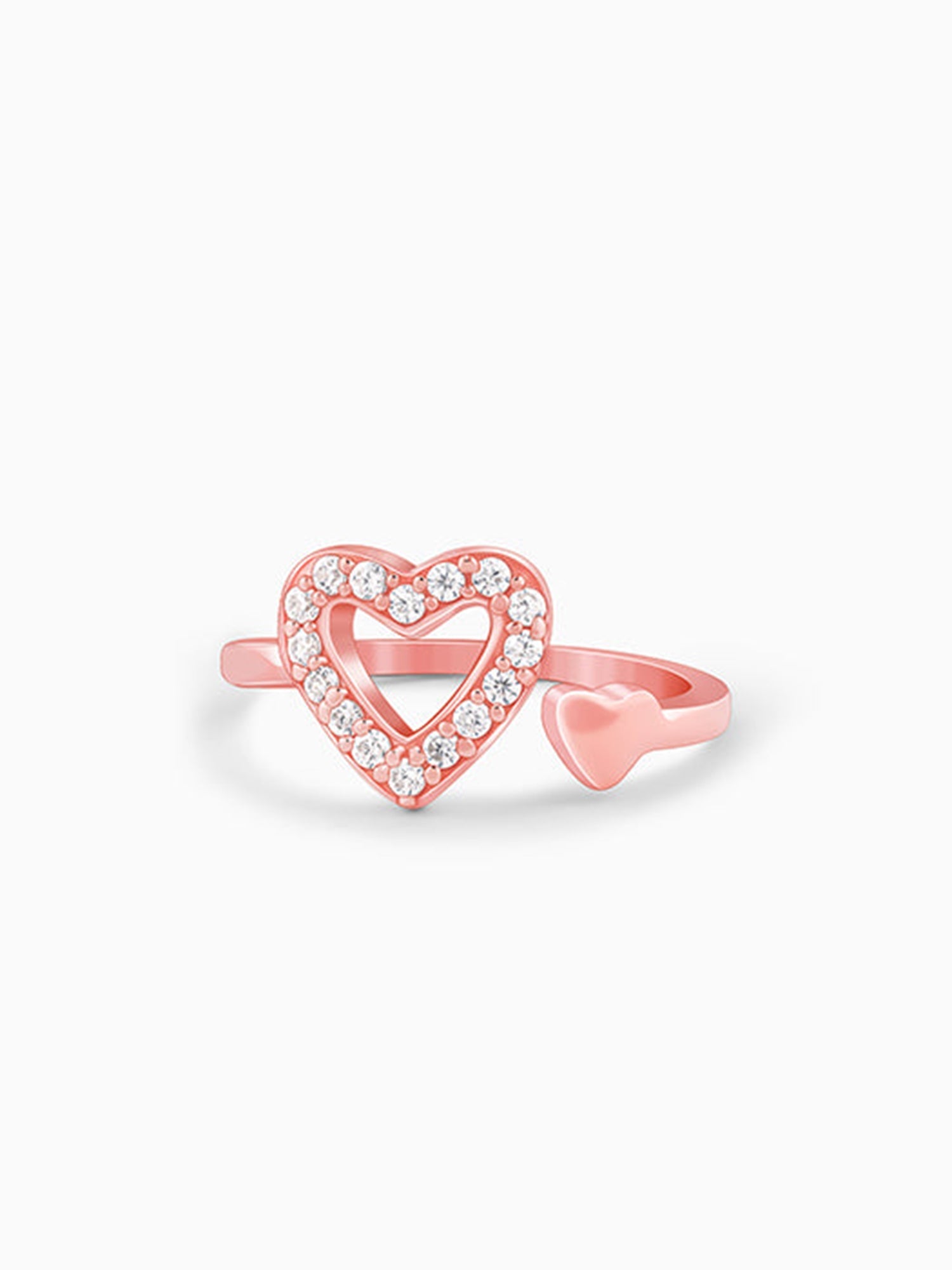 Rose Gold Heart Connection Ring