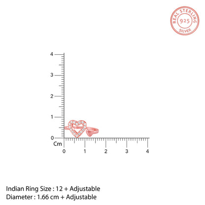 Rose Gold Heart Connection Ring