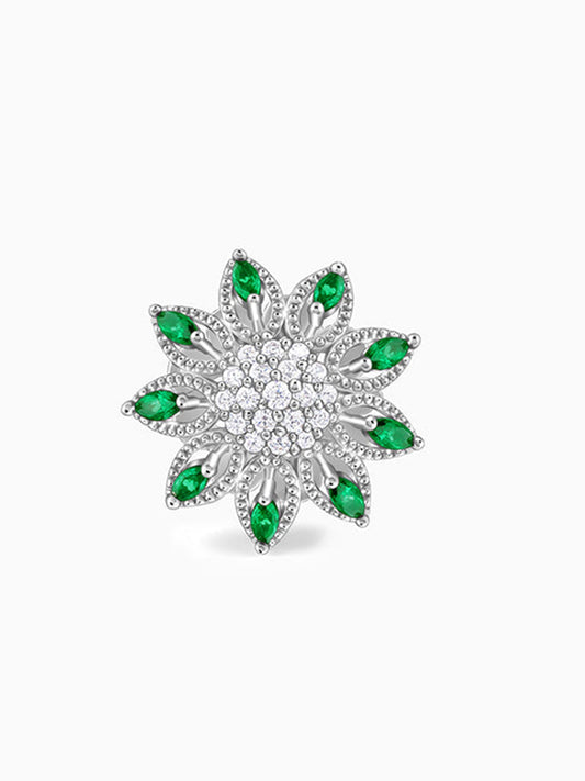 Silver Blossom Blast Ring