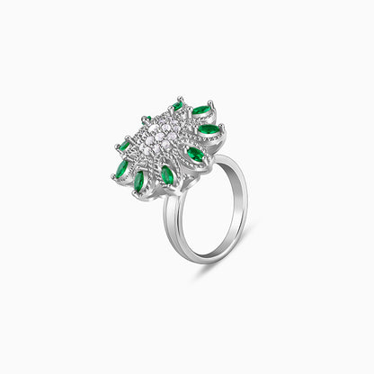Silver Blossom Blast Ring