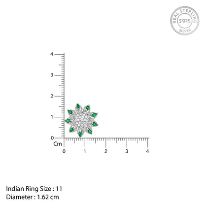 Silver Blossom Blast Ring