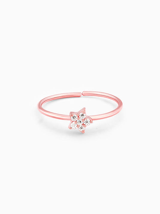 Rose Gold Star Constellation Ring
