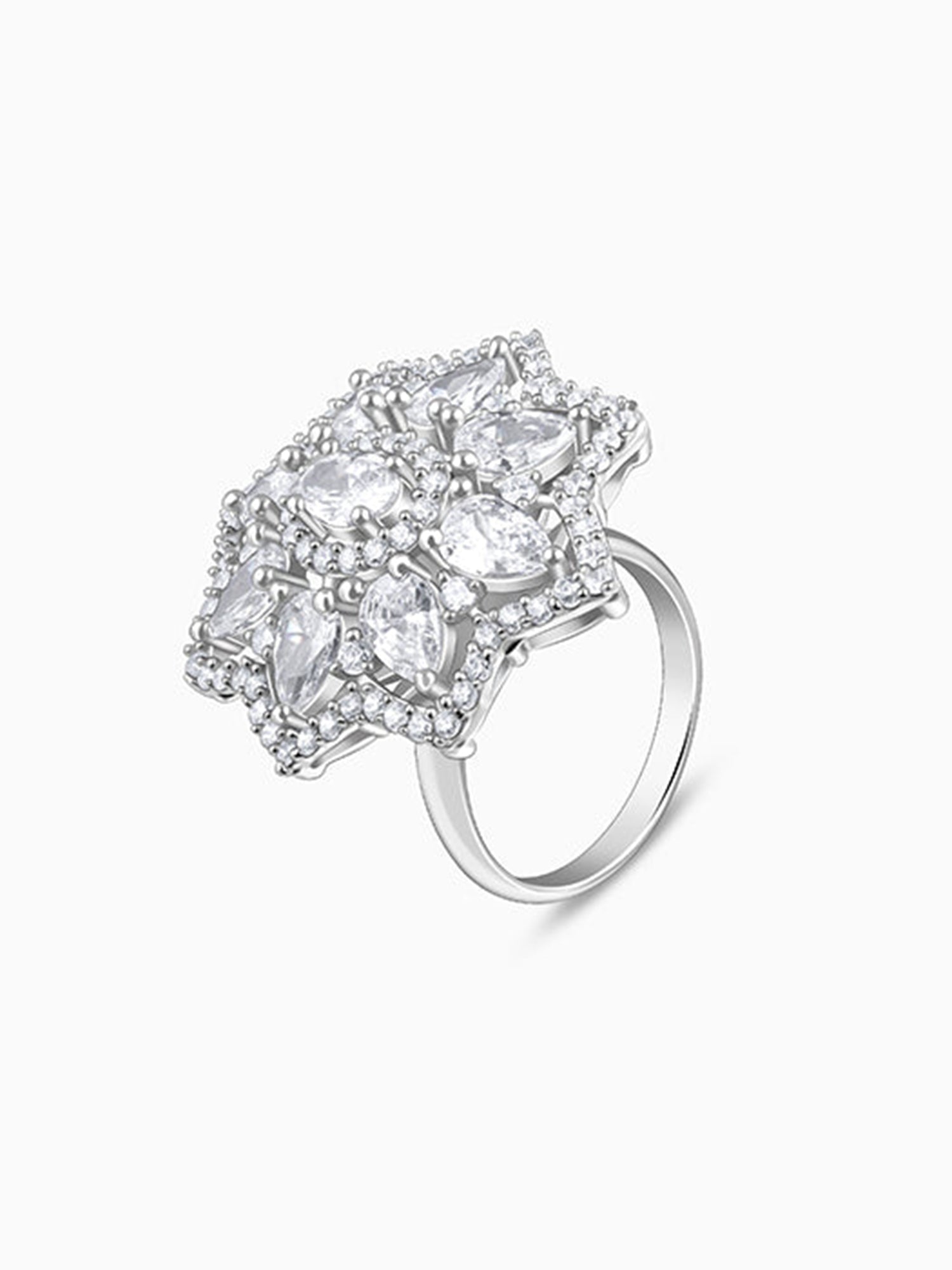Silver Precious Petals Ring