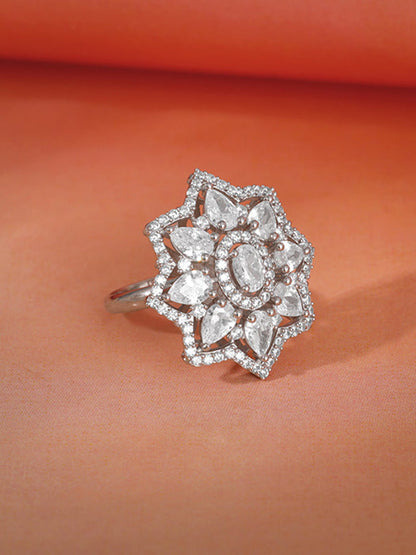 Silver Precious Petals Ring