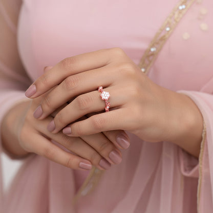 Rose Gold Flower Grace Ring