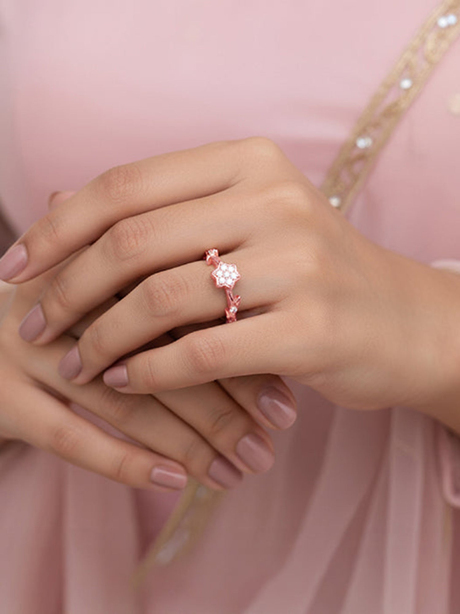 Rose Gold Flower Grace Ring