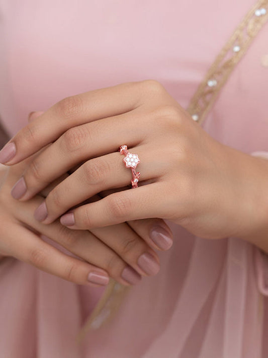 Rose Gold Flower Grace Ring