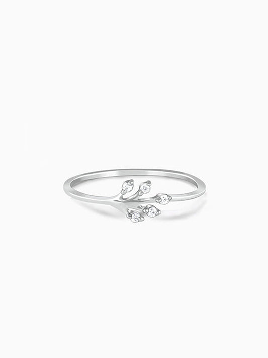 Silver Leaflet Ring