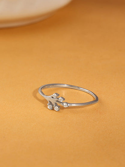 Silver Leaflet Ring