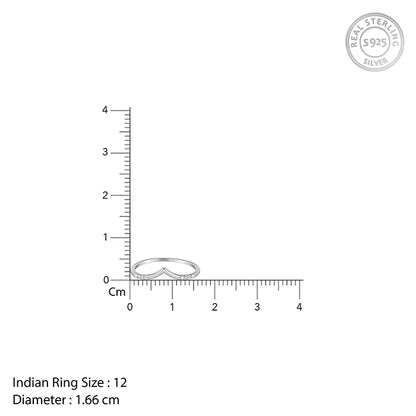 Silver Sleek Chevron Ring