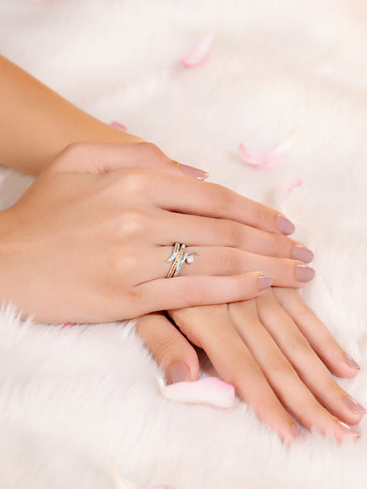 Silver Layered Gaia Ring