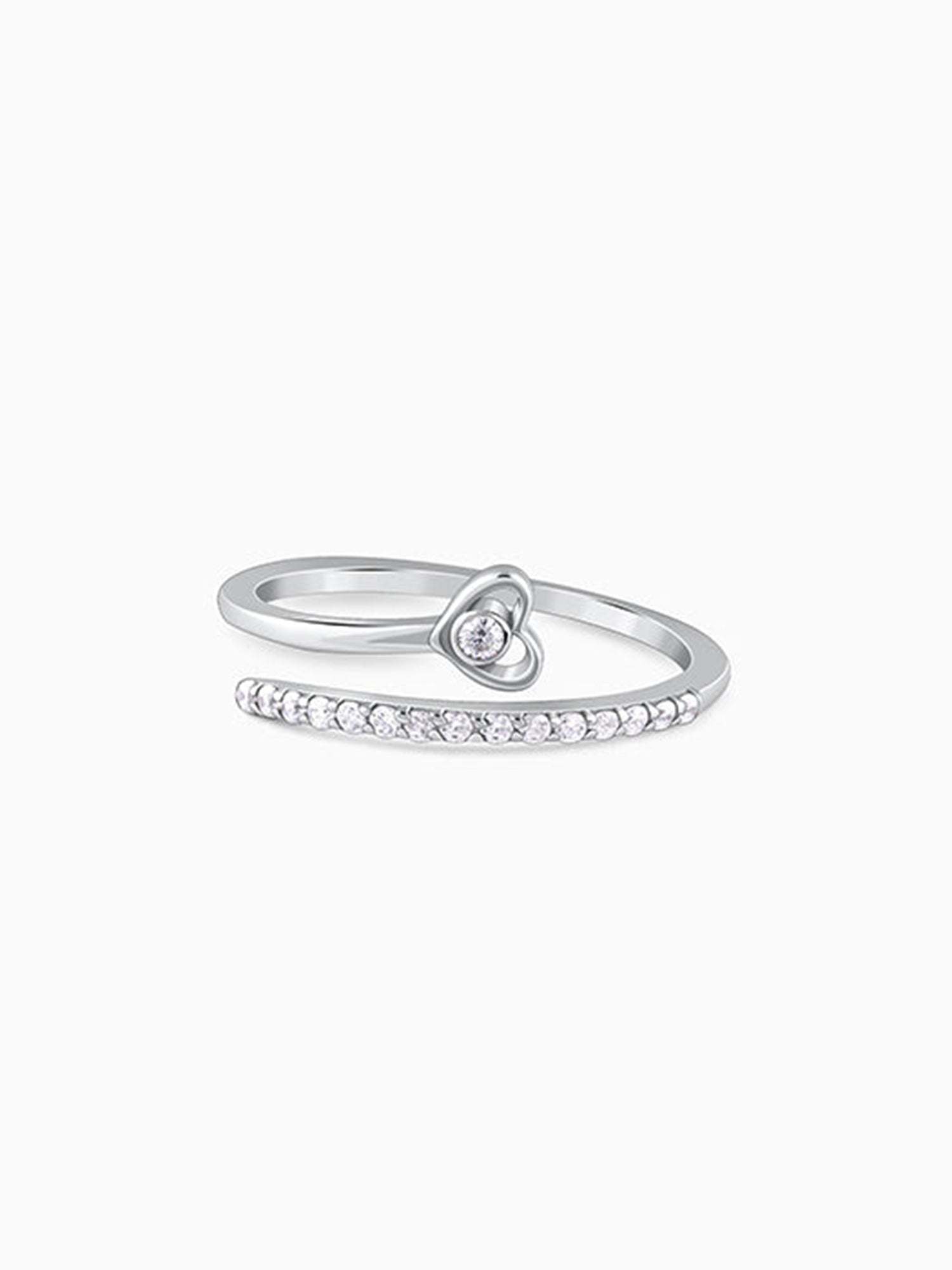 Silver Heartfelt Embrace Ring
