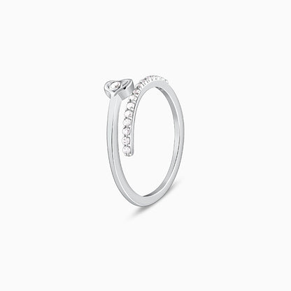 Silver Heartfelt Embrace Ring