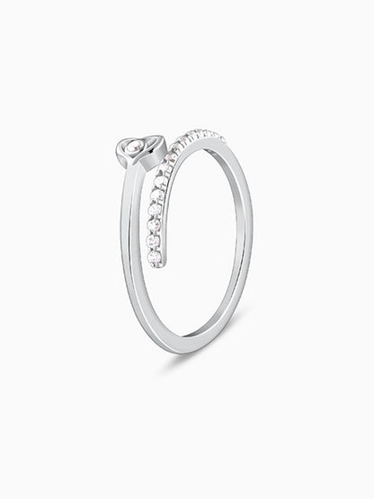 Silver Heartfelt Embrace Ring