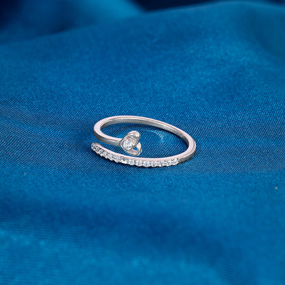 Silver Heartfelt Embrace Ring