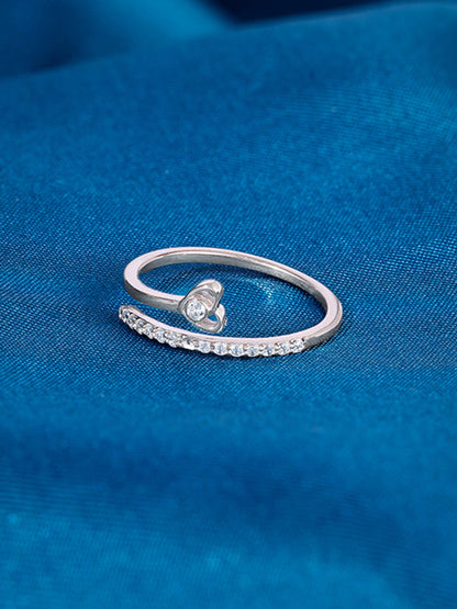Silver Heartfelt Embrace Ring