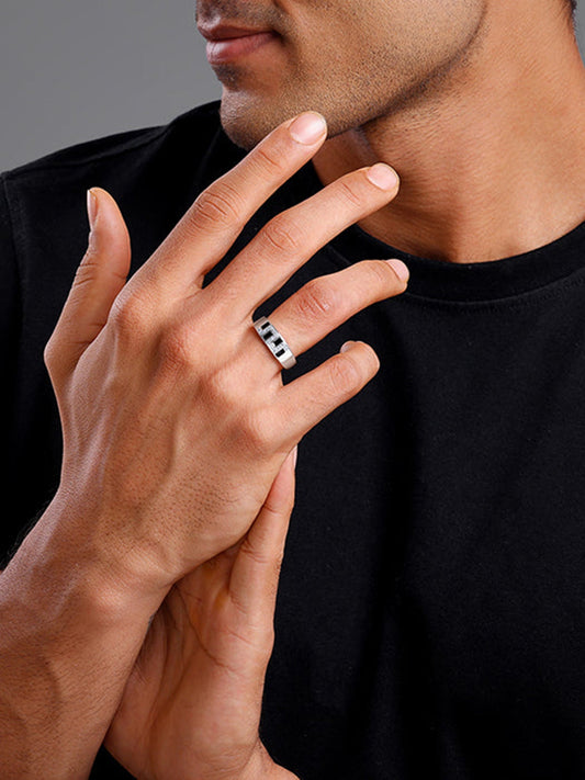 Silver Mystic Style Ring For Him