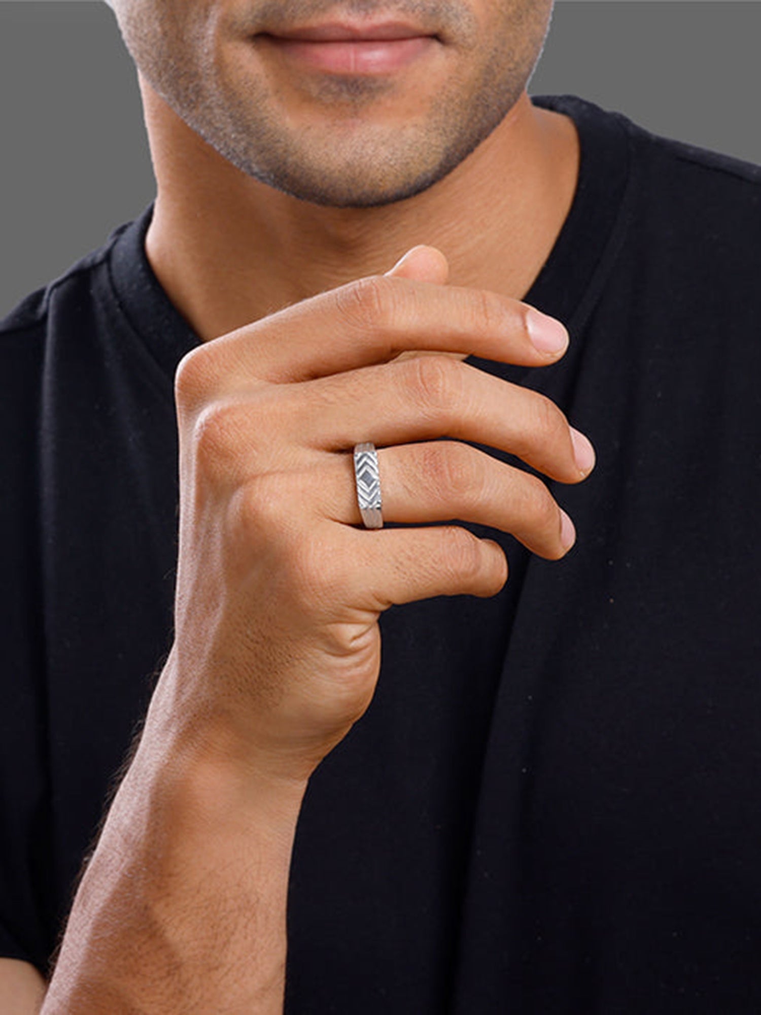 Silver Eternal Symmetry Ring For Him
