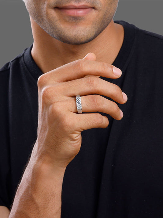Silver Eternal Symmetry Ring For Him