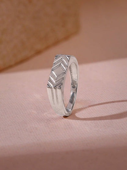 Silver Eternal Symmetry Ring For Him