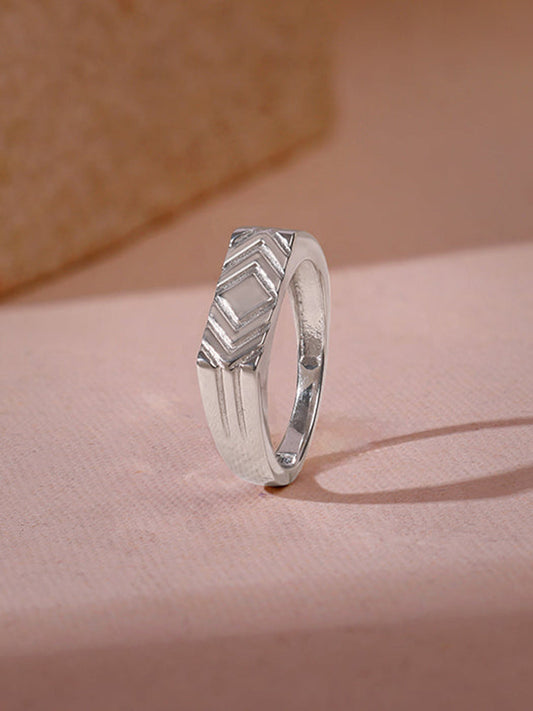 Silver Eternal Symmetry Ring For Him