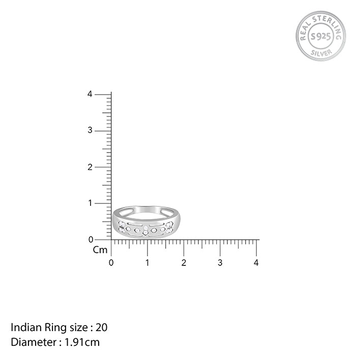 Silver Celestial Grid Ring For Him