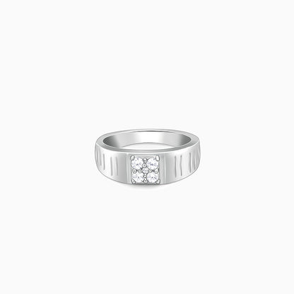 Silver Monolith Ring For Him