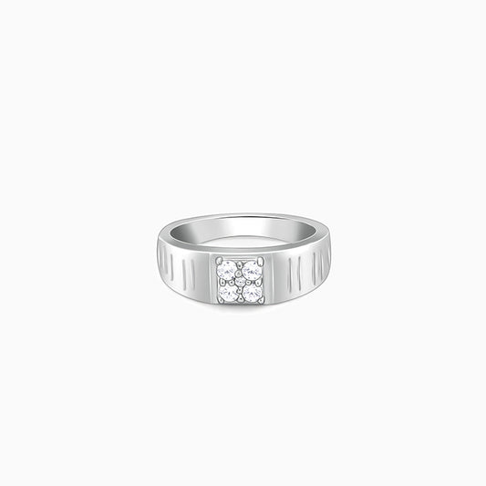 Silver Monolith Ring For Him