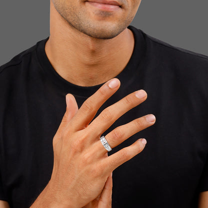 Silver Monolith Ring For Him