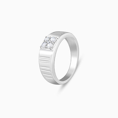 Silver Monolith Ring For Him