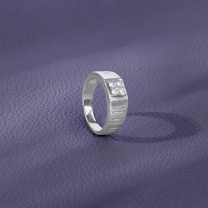 Silver Monolith Ring For Him