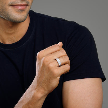 Silver Steezy Ring For Him