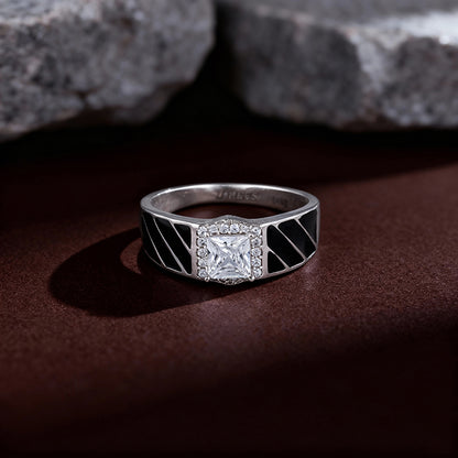 Silver Regal Spark Ring For Him
