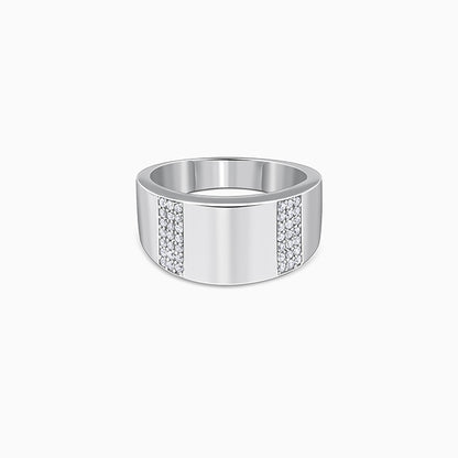 Silver Regal Crest Ring For Him
