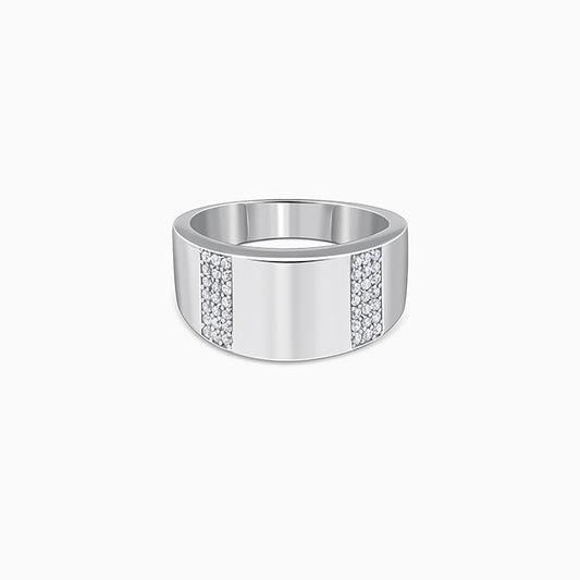 Silver Regal Crest Ring For Him
