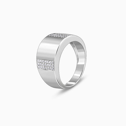 Silver Regal Crest Ring For Him