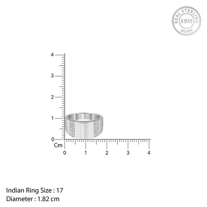 Silver Regal Crest Ring For Him