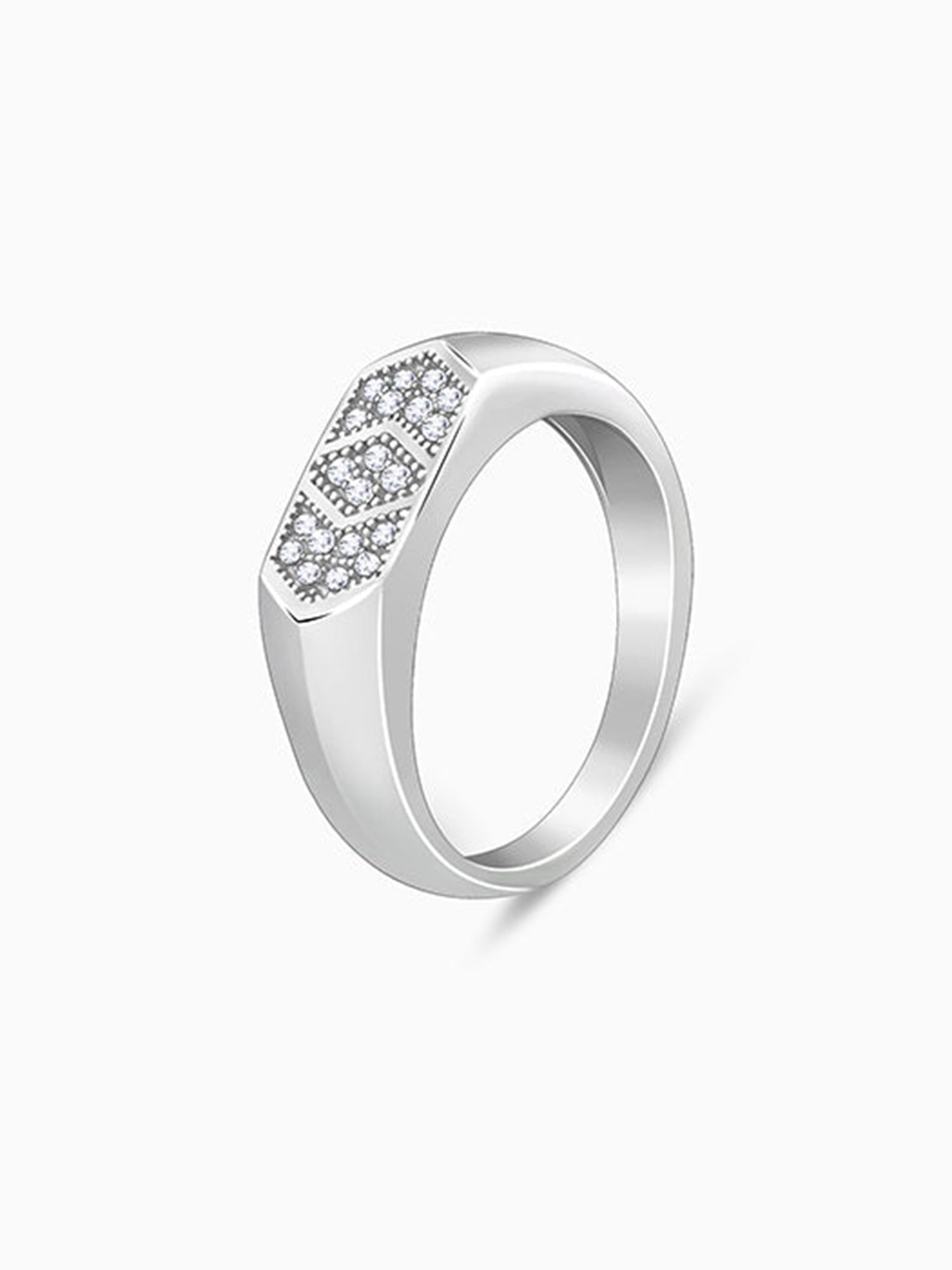 Silver Royal Facet Ring For Him
