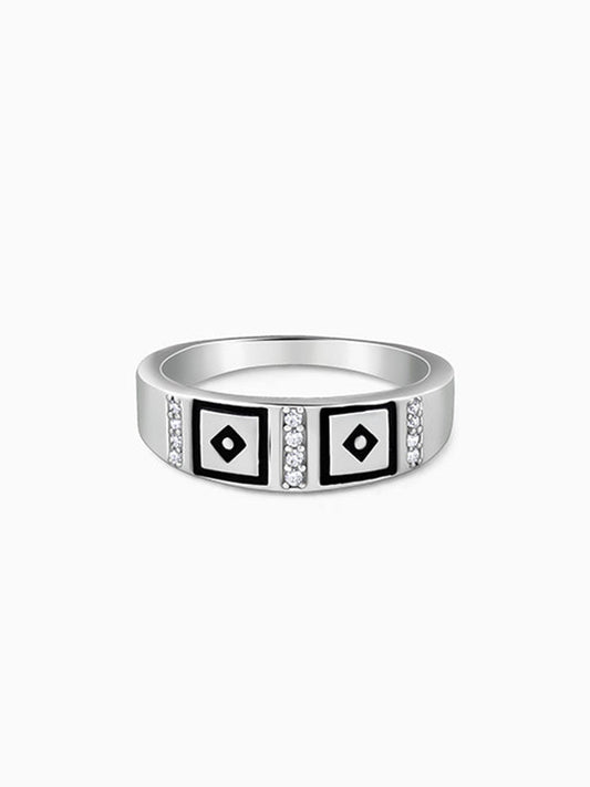 Silver Mystic Geometry Ring For Him
