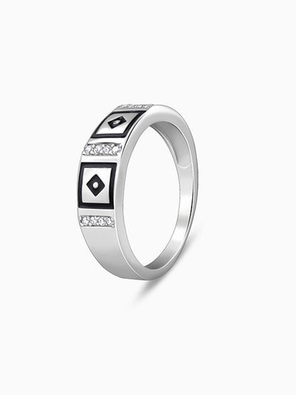 Silver Mystic Geometry Ring For Him