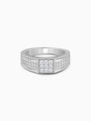 Silver Lustrous Square Ring For Him