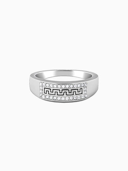 Silver Classy Shimmer Ring For Him