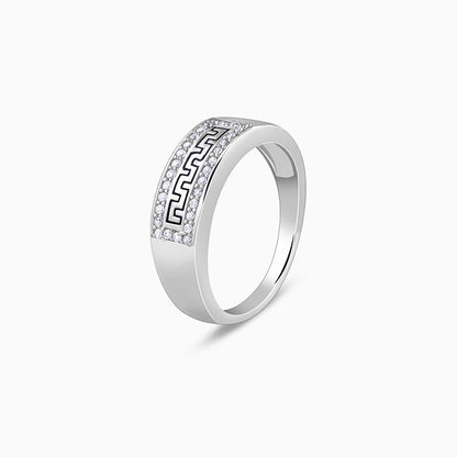 Silver Classy Shimmer Ring For Him