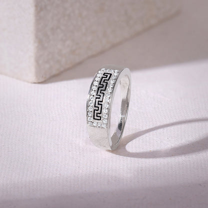 Silver Classy Shimmer Ring For Him
