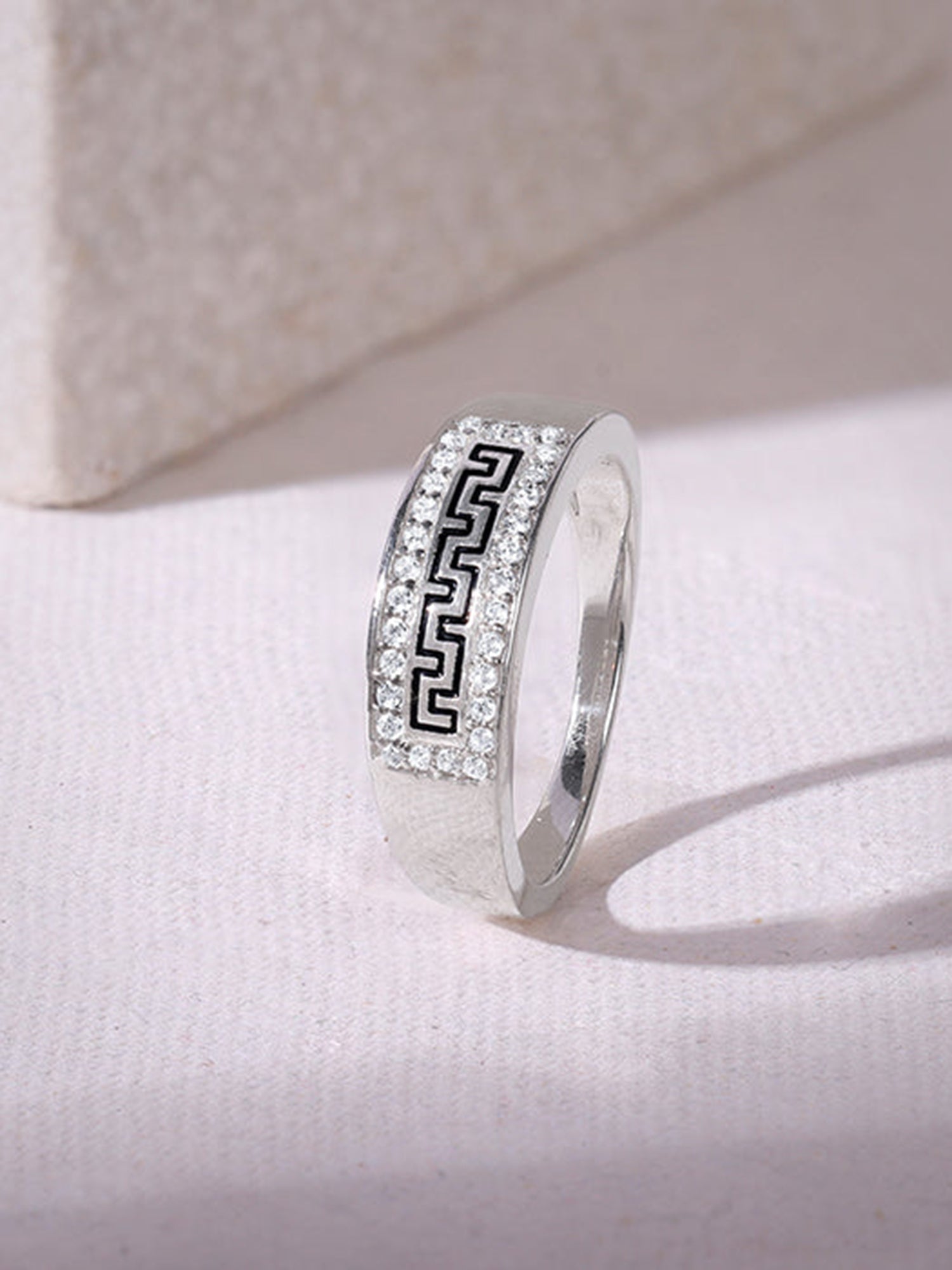 Silver Classy Shimmer Ring For Him