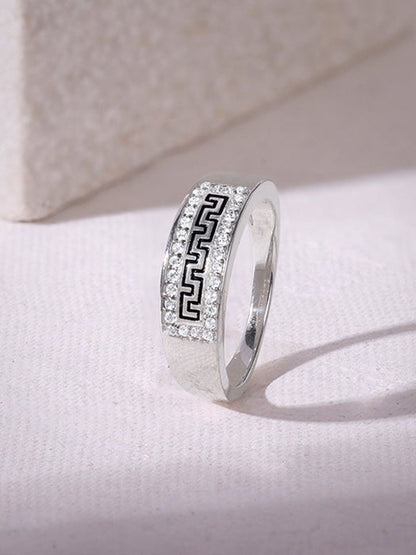 Silver Classy Shimmer Ring For Him