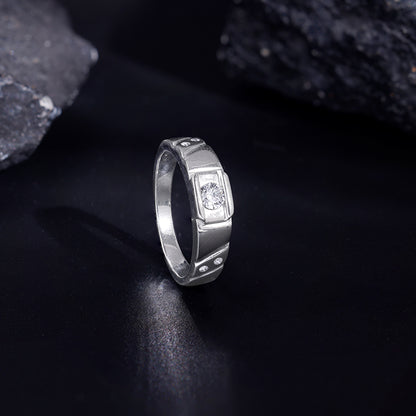 Silver Rockstar Ring For Him