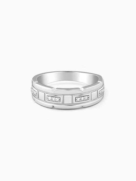 Silver Empire Edge Ring For Him