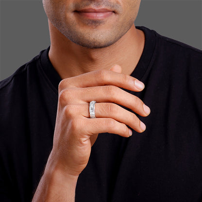 Silver Empire Edge Ring For Him
