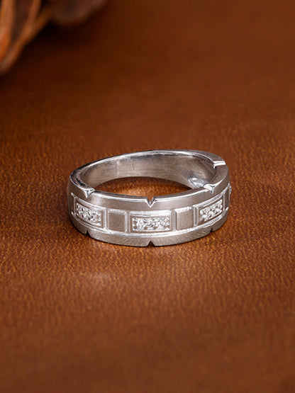 Silver Empire Edge Ring For Him